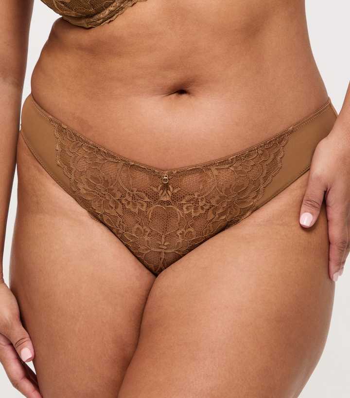 Ann Summers Tan Lace Brazilian Briefs