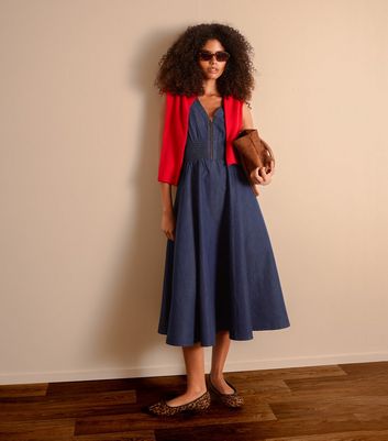 dynamite blue floral dress The Lily Dress in Provencal Blue Floral 18 / Provencal Blue Floral