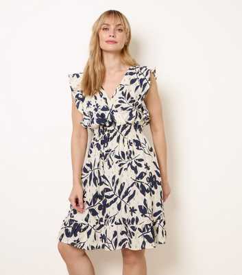 Blue Vanilla Navy Patterned Wrap Mini Dress