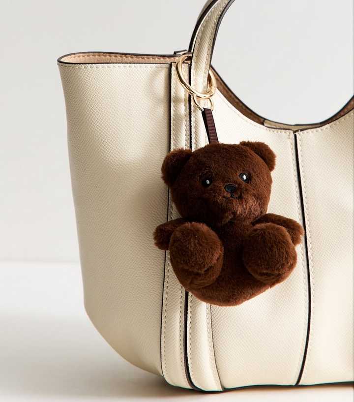 Dark Brown Teddy Plush Bag Charm