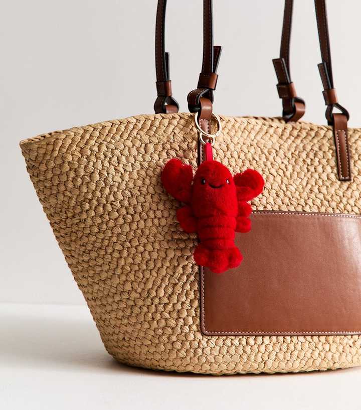 Bright Red Plush Lobster Bag Charm