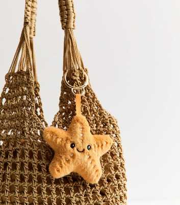 Yellow Plush Starfish Bag Charm