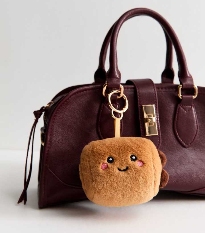 Brown Pain Au Chocolat Plush Bag Charm