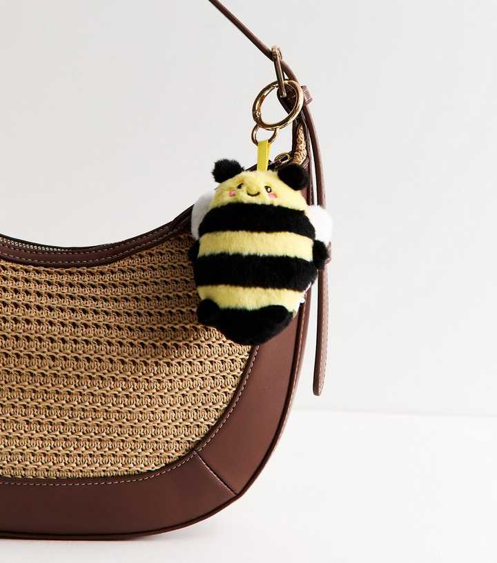 Yellow Plush Bee Bag Charm