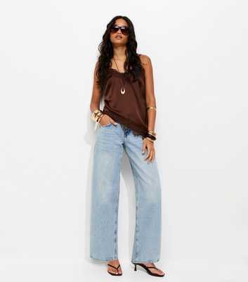 Light Blue Low Rise Baggy Wide Leg Jeans