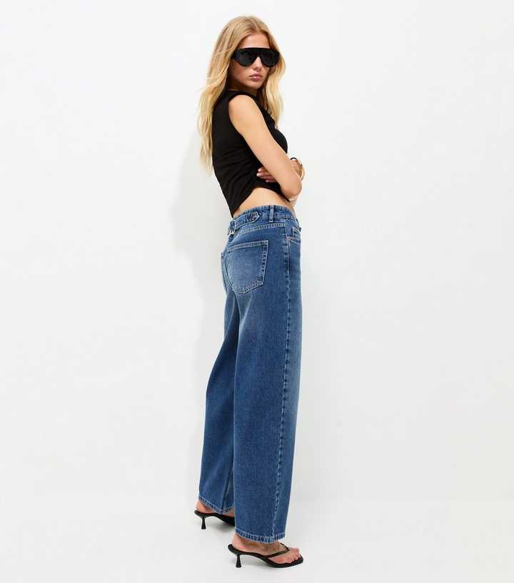 Dark Blue Cinch Back Jeans