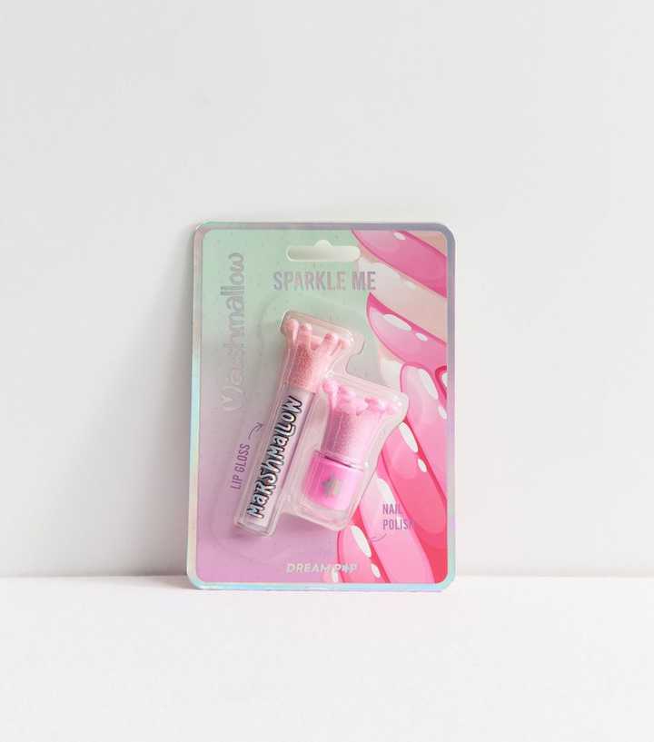 Pink Marshmallow Lip Gloss and Nail Polish Set