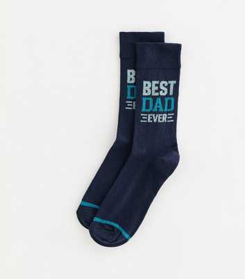 Navy Best Dad Ever Socks
