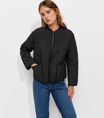 Black Quilted Padded Jacket