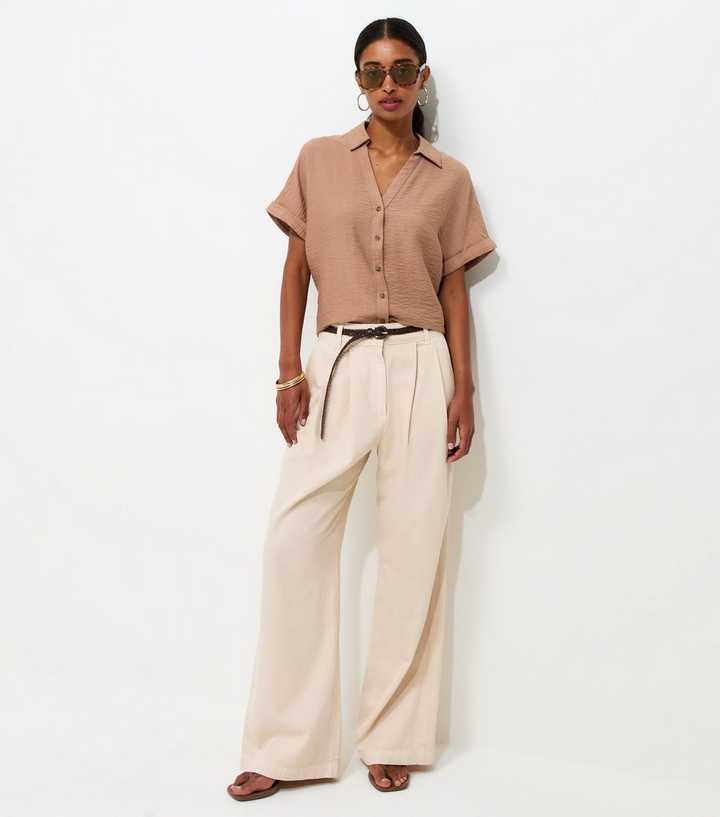 Mink V-Neck Short Sleeve Shirt