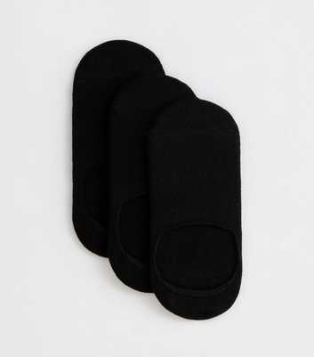 Pack of 3 Black Sports Grip Invisible Socks