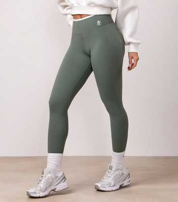 Gym King Green 365 Contrast Trim Leggings