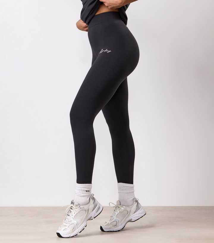 Gym King Dark Grey Script Mindset Leggings