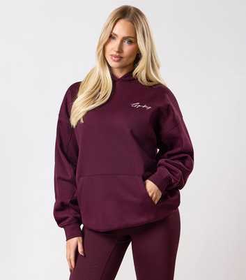 Gym King Burgundy Script Mindset Hoodie