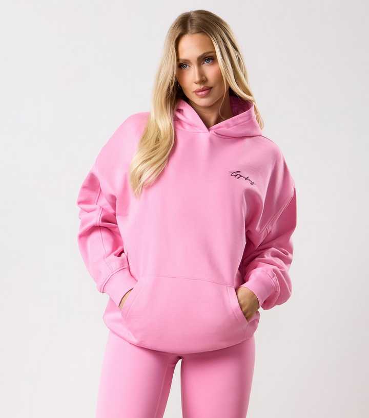 Gym King Bright Pink Script Hoodie
