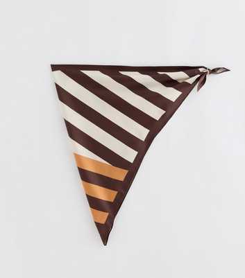 Brown Multi Stripe Head Scarf