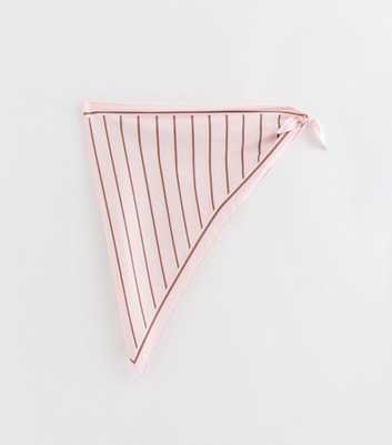 Pink Stripe Print Head Scarf