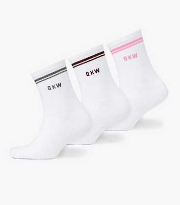 Gym King 3 Pack White Tipping Socks