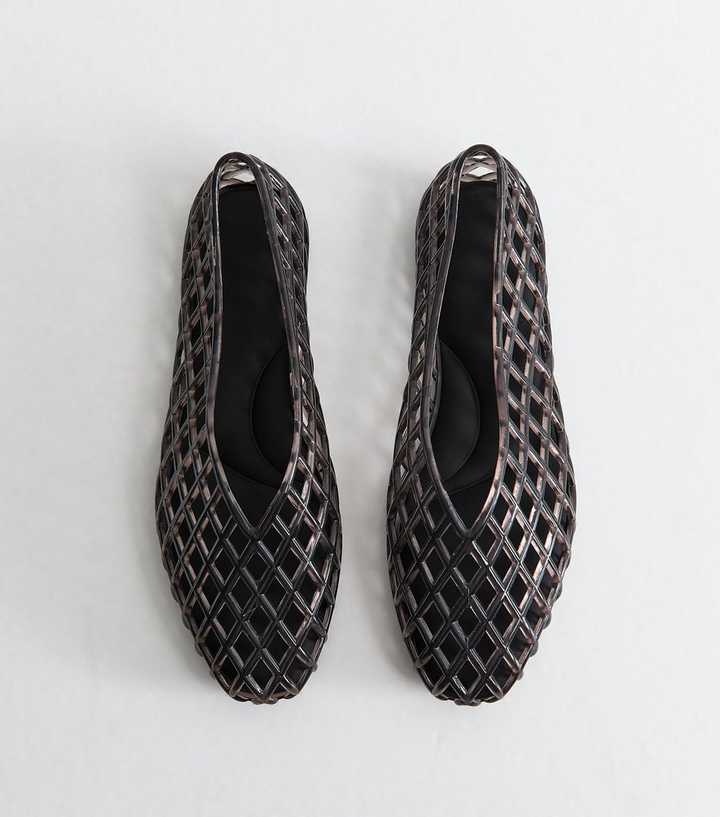Truffle Black Jelly Ballet Pumps