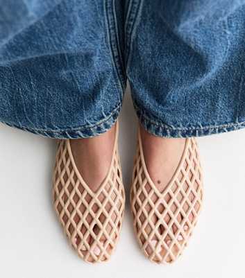 Truffle Pink Jelly Ballet Pumps