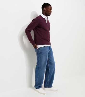 Bright Blue Cotton Baggy Fit Jeans