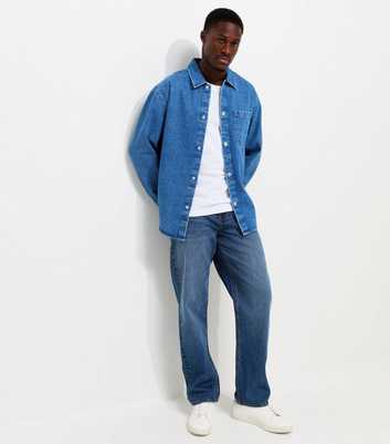 Bright Blue Cotton Relaxed Fit Jeans