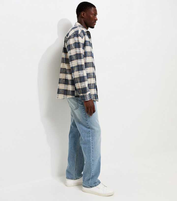 Light Blue Cotton Relaxed Fit Jeans