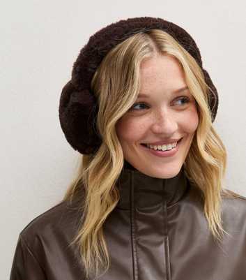 Dark Brown Faux Fur Earmuffs