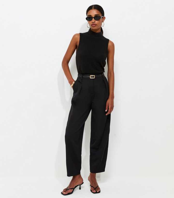 Black Tailored Tapered Leg trousers