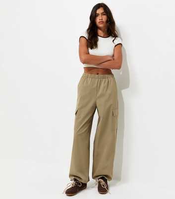 Camel Cargo Pocket Tapered Cuffed Trousers