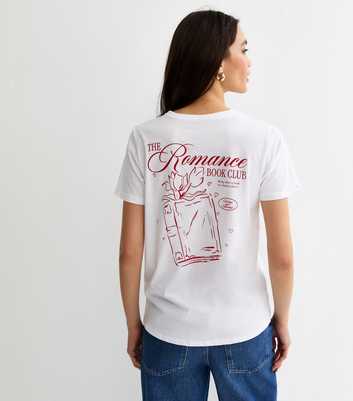 White Romance Book Club Print T-Shirt