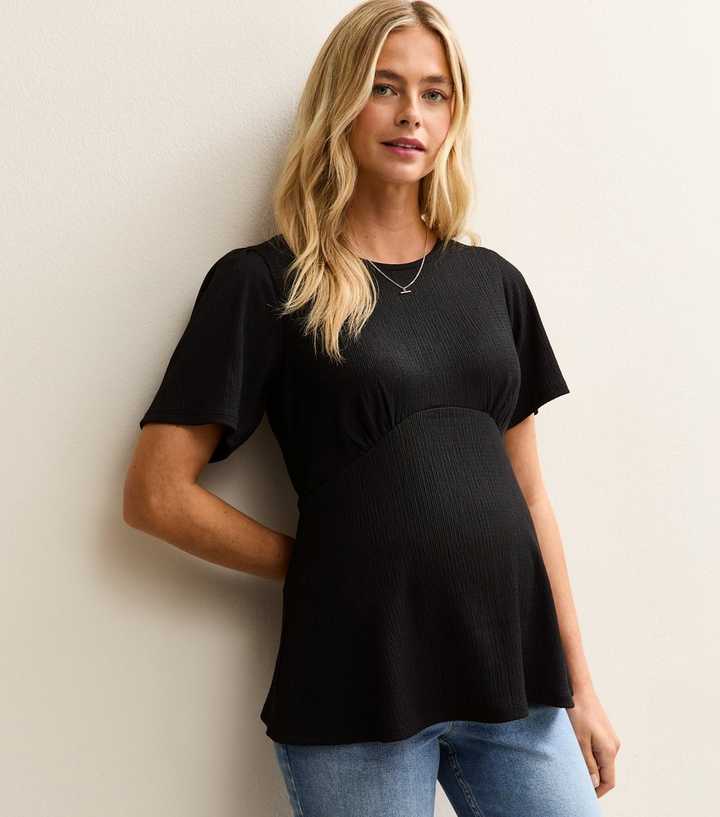  Maternity Black Half Moon Top