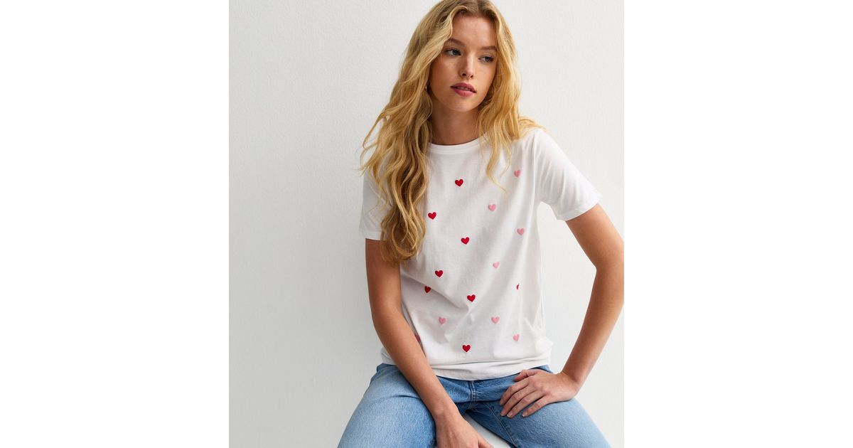 T-shirt Fille Epic Threads – Blanc à Cœur Tie-dye – Taille 5 – Neuf Avec étiquettes
