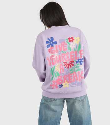 Custard Lilac Give Yourself A Break Sweatshirt