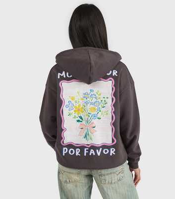Custard Grey More Amor Por Favor Hoodie