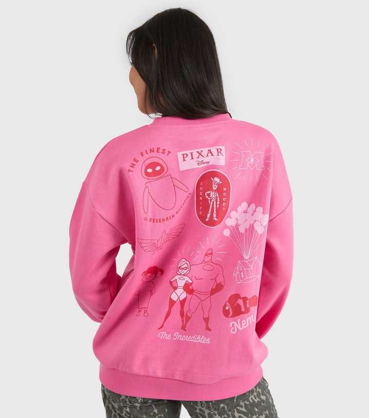 Custard Light Pink Disney Pixar Printed Sweatshirt
