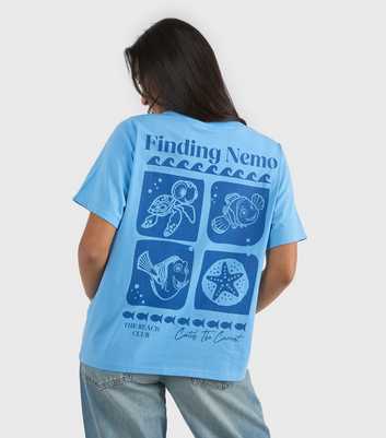 Custard Blue Disney Finding Nemo Printed T-Shirt