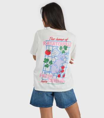 Custard White Disney Ratatouille Printed T-Shirt