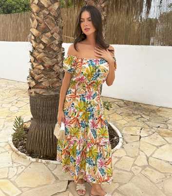 AX Paris Multicolour Shirred Waist Midi Dress
