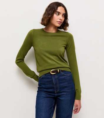 Tall Bright Green Fitted Jumper