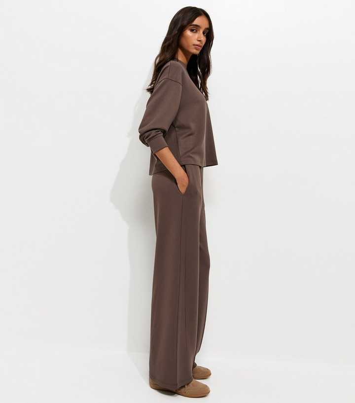 Premium Brown Wide Leg Joggers