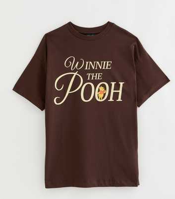 Dark Brown Winnie The Pooh Oversized T-Shirt