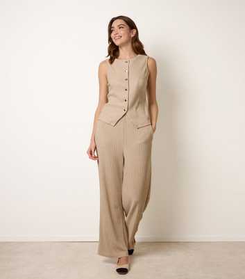 Blue Vanilla Stone Textured Trousers