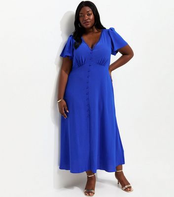 knee length dresses for ladies Barely There Lace Dress Blue main image 1