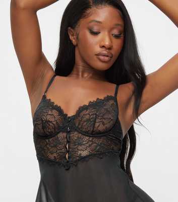 Ann Summers Black Iris Babydoll Set