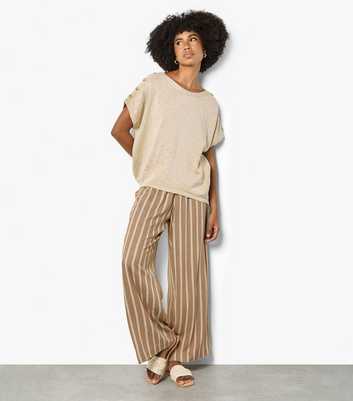 Apricot Stone Striped Trousers