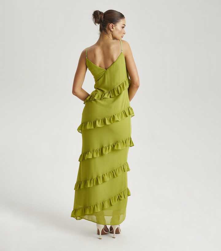 madewell silk lace-up dress in assam floral print Ruffle Tulle Tiered Dress-Navy