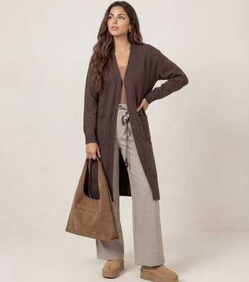 Urban Bliss Brown Longline Cardigan