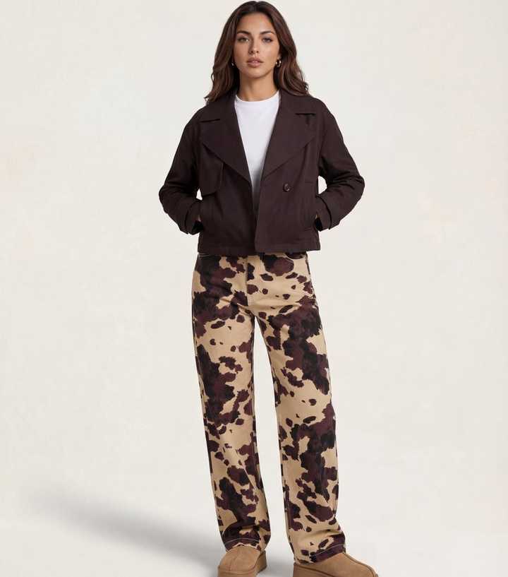 Urban Bliss Brown Cropped Trench Coat