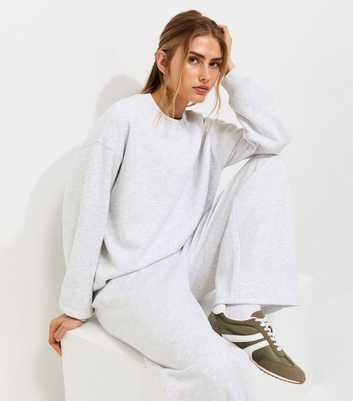 Grey Marl Cotton Rich Relaxed Sweatshirt